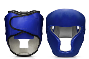 Protector de Cabeza de Boxeo PROFIT SPORTS de Cuero PU Azul con Protección Facial de Espuma Resistente, Equipo de Entrenamiento Ajustable para Todas las Estaciones - Product Image 5
