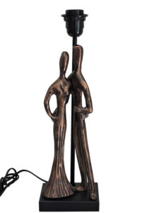 Lámpara de Mesa Moderna con Escultura de Pareja en Bronce - Luz Decorativa con Figura Abstracta de Hombre y Mujer para Dormitorio y Sala de Estar - Product Image 2