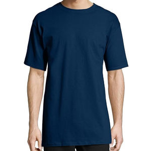 Camiseta de algodón con cuello grueso personalizada al por mayor de fábrica, camiseta blanca lisa de corte holgado para hombre, camiseta negra de corte holgado. - Product Image 1