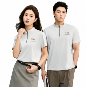 Polo de Golf Personalizado con Media Cremallera, Protección UV, Nailon y Spandex, Proveedor OEM, Ropa Deportiva Antibacteriana - Product Image 1