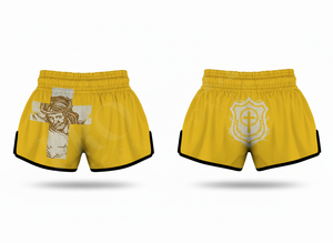 Shorts de Muay Thai pour hommes à prix de gros, pour la boxe, le MMA, les arts martiaux, le karaté, la gym, avec impression par sublimation du logo - Product Image 4