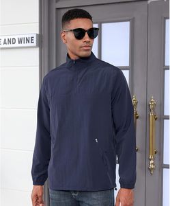 Veste coupe-vent légère et décontractée pour homme avec fermeture éclair quart de tour, idéale pour le golf, la randonnée et la course à pied, avec poche - Product Image 2