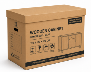 Caja de Embalaje Telescópica de Alta Resistencia para Exportación de Gabinetes de Madera - Product Image 1