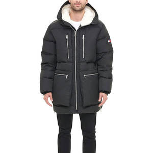 Parka con Capucha Acolchada para Hombre, Chaqueta Gruesa de Invierno con Aislamiento Térmico, Ropa de Abrigo Casual para Clima Frío - Product Image 1