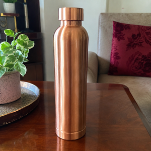 1L Pure Copper <b>Water</b> <b>Bottle</b> Leakproof Reusable Ayurvedic Drinking <b>Bottle</b> Eco Friendly Metal Drinkware for Wholesale <b>Bulk</b> Supply - Product Image 3