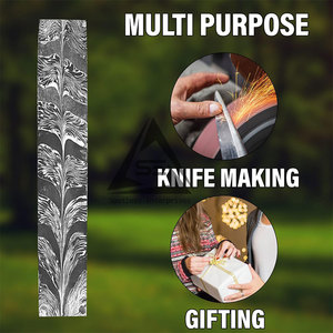 Premium Quality Damascus Blank Billets Factory Direct Supply In Stock Damascus Blank Billets - Product Image 3