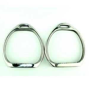 Estribos de equitación de acero inoxidable de alta calidad con logotipo personalizado, ligeros, transpirables, de seguridad para exteriores, con liberación rápida del pie. - Product Image 1