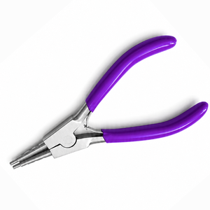 MANAN INSTRUMENTS Pince à bijoux conique en acier inoxydable à poignées violettes pour la création de bijoux DIY, bracelets et boucles d'oreilles - Product Image 6