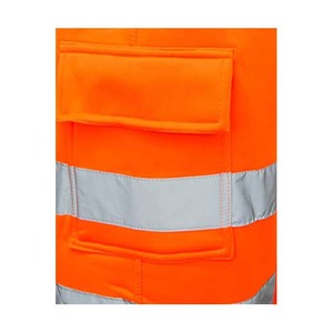 Pantalon de travail haute visibilité, pantalon cargo réfléchissant orange haute visibilité, pantalon de travail en polaire résistant pour hommes - Product Image 4