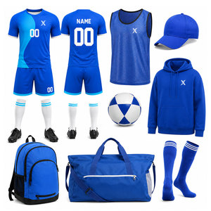 Camiseta Deportiva de Manga Corta para Adultos, Tallas Grandes, Conjunto de Entrenamiento de Fútbol, Pantalones Cortos a Juego, Práctica de Equipo, Fitness, Juegos de Fútbol - Product Image 1