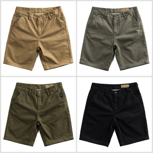 Shorts Bermuda Homme Kaki en Polyester/Coton Couleur Unie Sportifs avec Cordon de Serrage Avant Taille Mi-Haute Respirants Tricotés Tissés Séchage Rapide - Product Image 5