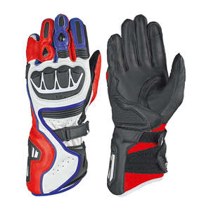 Guantes de Motociclismo de Carreras de la Mejor Calidad, Unisex, de Cuero Genuino, con Pantalla Táctil, para Deportes, Ciclismo y Actividades Motoras - Product Image 1