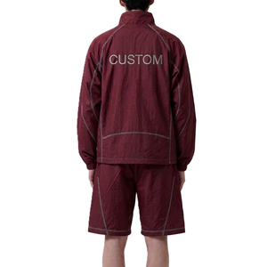 Conjunto de Pantalones Cortos y Chaqueta Deportiva Impermeable de Nailon Ligero con Cierre, Personalizable, a Bajo Precio, para Hombre, Corte Holgado, Estilo Veraniego - Product Image 3