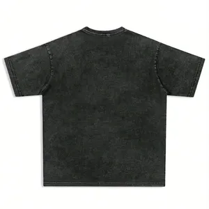 T-shirt pour homme coupe ample délavé à l'acide - Esthétique usée - Coton lourd de qualité supérieure - Mode streetwear durable - Product Image 2