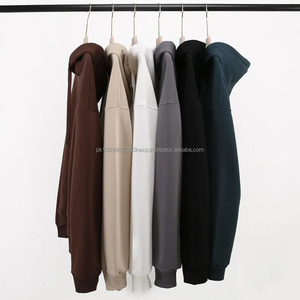 เสื้อมีฮู้ดผ้าฟลีซปักลายตัวอักษรปักด้วยด้ายใส่ได้ทั้งชายและหญิงเสื้อมี480GSM ทรงโอเวอร์ไซส์ OEM - Product Image 1