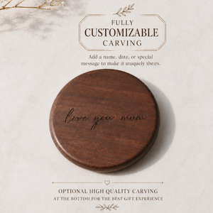 Round Walnut Wooden <b>Coaster</b> Set With Natural Grain. Premium Wholesale Sleek Drinkware <b>For</b> Luxury Cafe & Home Decoration - Product Image 4