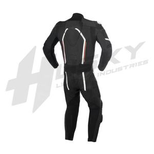 Combinaison Husky en cuir de vachette XL grande taille certifiée CE pour les industries du cuir combinaison de course moto automobile de haute qualité - Product Image 3
