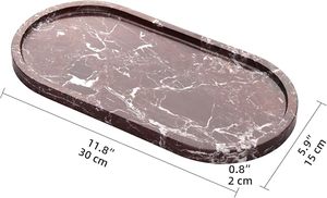 Plateau en marbre durable le plus vendu avec surface polie lisse pour la présentation sur les comptoirs de restaurants, hôtels, salles de bain et cuisines - Product Image 2