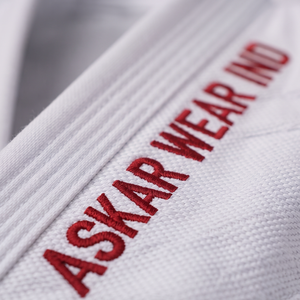 ชุดยิวยิตสูสีขาว ASKAR WEAR IND สำหรับทุกเพศ ทำจากผ้าฝ้าย ชุดฝึกศิลปะการต่อสู้ ทนทาน เหมาะสำหรับการฝึกซ้อม - Product Image 3