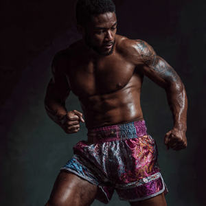 Pantalones Cortos de Muay Thai Sublimados para Lucha, MMA, Kick Boxing, Pantalones Cortos de Muay Thai de Alta Calidad en Satén para Hombre - Product Image 4