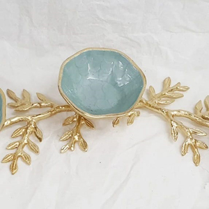 Merveilleux design table à manger collations décoratives et bol de service de nourriture avec support de conception de feuilles accessoires de table gratuits - Product Image 1