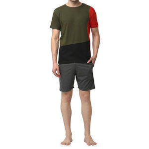 Ensembles d'été personnalisés pour hommes en tissu éponge respirant, streetwear polyester/coton - Product Image 1