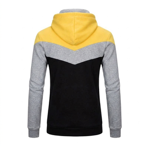 เสื้อฮู้ดดี้ผู้ชายผ้าฝ้ายผสมโพลีเอสเตอร์แบบเฟรนช์เทอร์รี่ พิมพ์ลายสกรีน สีบล็อก ทรงโอเวอร์ไซส์ สไตล์ลำลอง ขายส่ง - Product Image 3