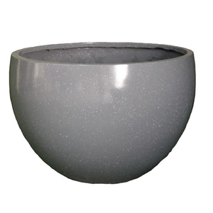 KNT Creations Lightweight Durable Fiberglass Circular Modern Classic Floor pot Offices Mall Resort Outdoor Garden Use All-Season - Product Image 1