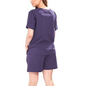 Women's Yellow <b>Flame</b> Print Two-Piece Set Short Sleeve T-<b>Shirt</b> & Shorts Loose Fit Sporty 100% Cotton Knitted Spring Summer Wear - Product Image 2
