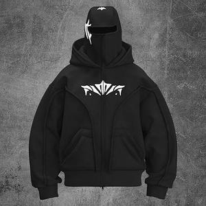 เสื้อฮู้ดดี้โอเวอร์ไซส์แบบมีฮู้ดสองชั้น ผ้าคอตตอน 100% หนานุ่ม สไตล์สตรีทแวร์ สำหรับผู้ชาย คุณภาพสูง พรีเมียม รับผลิตแบบ OEM - Product Image 5