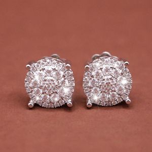 Elegant Floral Inspired <b>Earrings</b> With Brilliant <b>Moissanite</b> Details 925 Sterling Silver Stud Jewelry Gift for Women - Product Image 3