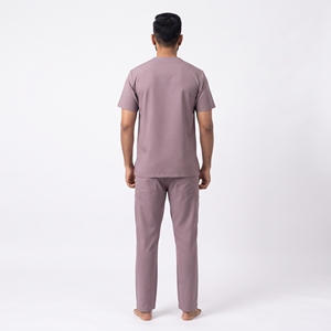 Men's Medical <b>Scrub</b> <b>Top</b> V Neck Hospital Uniform Nurse <b>Scrub</b> Shirt with Multiple Pockets Overlapping Neck Design - Product Image 2