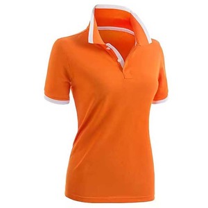 เสื้อโปโลผู้หญิงแขนสั้นแบบปกติ ผ้าฝ้าย คอปกโปโล เสื้อยืดกอล์ฟ - Product Image 1