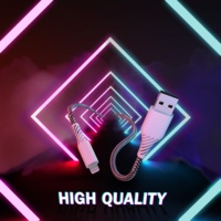 Cable USB-A de 60W con Certificación MFi, Trenzado para Carga Rápida, Carcasa de PVC para Banco de Energía, Computadora y Dispositivos iOS