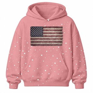 Sudadera con Capucha Oversize de Alta Calidad y Gran Demanda, Estilo Urbano, Hombros Caídos, Color Rosa, con Nuevo Diseño, de Algodón/Poliéster - Product Image 1