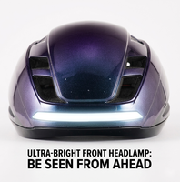 Nouveautés : Casque de vélo intelligent Chameleon Premium avec lumière blanche avant et LED rouge arrière pour la conduite nocturne