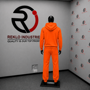 Conjunto Deportivo Naranja para Hombre, Sudadera con Cremallera Completa, Pantalones Deportivos de Pierna Recta, Ropa Deportiva Informal, Traje para Correr, Venta al Por Mayor, Ropa Deportiva Personalizada - Product Image 4