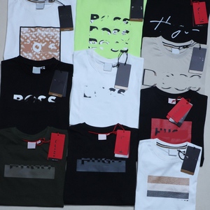 Camisetas de Manga Corta con Hombros Caídos Estilo Y2K Hechas en Bangladesh, Marcas Populares para Hombre, Lote al por Mayor, Exceso de Existencias, Envío Inmediato - Product Image 1