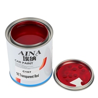 Peinture en aérosol acrylique 3D stéréoscopique transparente rouge C107 1K pour la finition automobile, revêtement liquide brillant à paillettes