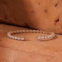 Bracelet de luxe en or 14 carats avec diamant naturel de haute qualité, taille émeraude, certifié IGI, pour mariage, fête, bijoux de mode à bon prix
