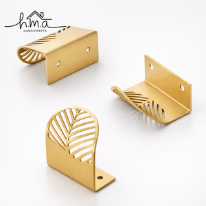 Tirador de latón dorado con diseño calado, herraje moderno de forma ovalada y duradero para puertas de armarios de cocina y baño - Product Image 1