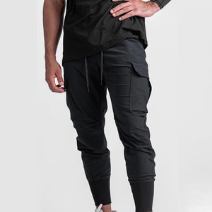 Men's Olive Green Cargo Jogger Pants Elastic Waist Drawstring Closure Multiple Pockets Breathable Casual Streetwear Style - Product Image 4