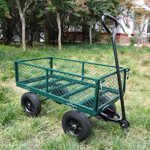 Chariot à roues pleines vertes pour le transport de bois de chauffage et d'outils de jardin, pour chariots à main et chariots à roulettes - Product Image 3