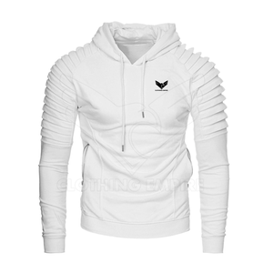 Sweat à capuche unisexe en coton/polyester épais, personnalisé, style coréen délavé à l'acide, motif uni, tricoté, pour l'hiver, vente en gros - Product Image 1