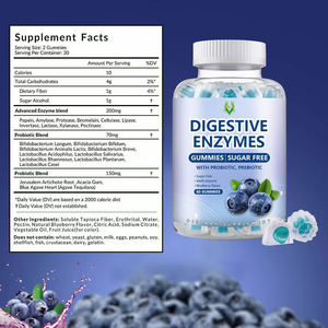 Gomitas de enzimas digestivas con mezcla de prebióticos probióticos Complejo multienzimático para el bienestar intestinal Absorción de nutrientes - Product Image 2