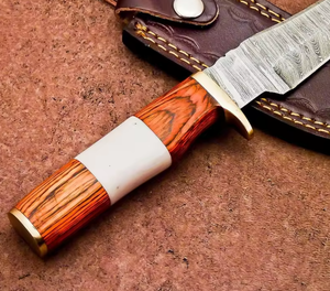 Couteau de chasse Bowie en acier Damas de qualité supérieure, personnalisable, vente en gros OEM/ODM, pour le camping, la pêche, la survie, lame fixe tactique - Product Image 2