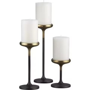 Support à bougie en métal tendance, porte-bougie décoratif, décoration moderne pour table, accent d'intérieur pour la maison - Product Image 2