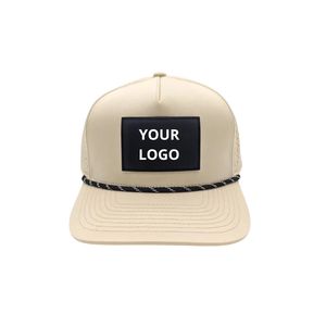 Casquette de golf respirante avec perforations laser et logo en caoutchouc personnalisé, bande anti-transpiration pour équipes de golf - Product Image 1