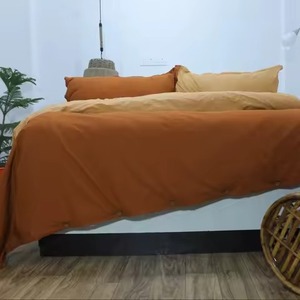 Sustainable Washed Linen <b>Duvet</b> Cover <b>Set</b> with Button Closure <b>and</b> 2 <b>Pillow</b> Covers Modern Home Bedding - Product Image 1