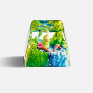 Teclas Artesanales Bosque Místico, Teclas Artesanales Personalizadas, Teclas Anime Lindas, Teclas Verdes, Juego de Teclas, Teclas de Madera - Product Image 3